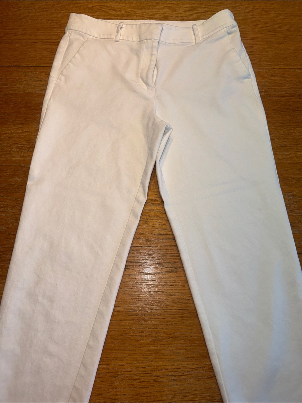 LOFT White Straight Leg Pants